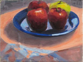 Apples and Blue Plate