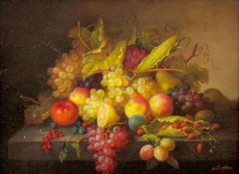 Still Life With Fruit and Corn