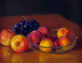Fruit in Glass Bowl