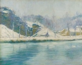 Winter Farmstead and Lake