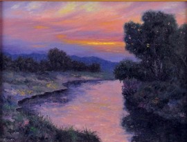 River Sunset, Purple Tones