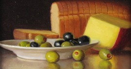 Olives, Bread and Cheese