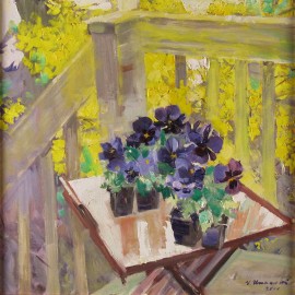 Pansies on a Table