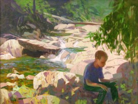 Reading by the Stream