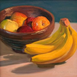 Banana and Bowl of Fruit
