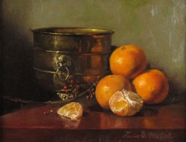 Oranges and Brass Vessel